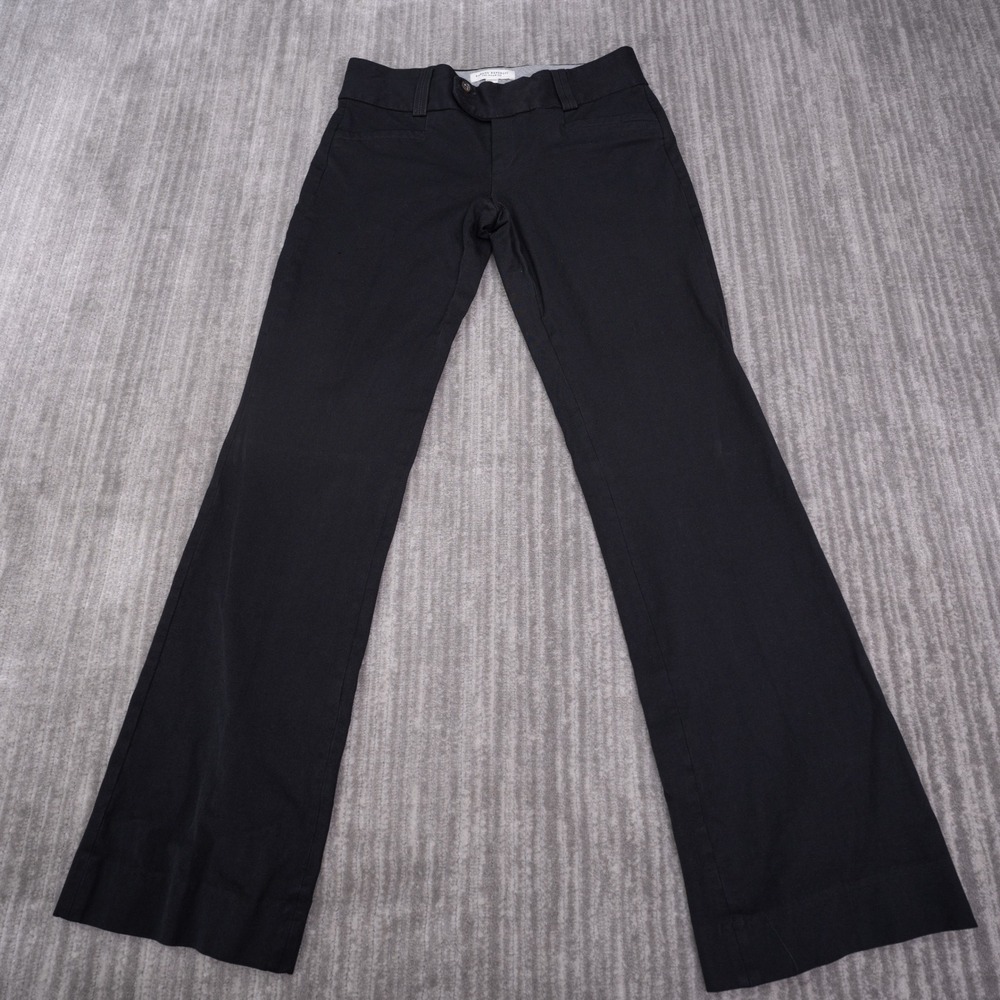 Banana Republic Sloan Fit Pants Womens 2 Black Excellent Stretch Bootcut Dress